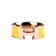 Hermes Enamel Clic H Ring in 18kt Yellow Gold with Yellow