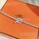 Low Price Hermes Finesse Link Necklace White Gold With Pave Diamonds