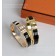 Hermes Narrow Enamel Hinged Bracelet in Plain Enamel With Rose Gold/Yellow Gold Luxury Replicated
