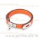Hermes Rivale Double Wrap Bracelet Orange With Silver