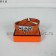 Hermes Rivale Double Wrap Bracelet Orange Silver