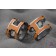 Lacquered Hermes Pop H Orange Earrings in White Gold