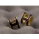Lacquered Hermes Pop H Black Earrings in Yellow Gold
