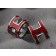 Lacquered Hermes Pop H Red Earrings in White Gold