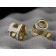 Lacquered Hermes Pop H White Earrings in Yellow Gold