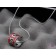 Hermes 3D Pop H logo Snake Bone Red Necklace in White Gold