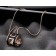 Hermes 3D Pop H logo Snake Bone Black Necklace in Pink Gold