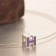 Hermes Cage dH Necklace Purple in Lacquer With Gold
