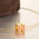 Hermes Cage dH Necklace Red in Lacquer Yellow Gold