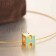 Hermes Cage dH Necklace Blue in Lacquer Yellow Gold