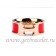 Hermes Enamel Clic H Ring in 18kt Pink Gold with Red