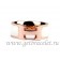 Hermes Enamel Clic H Ring in 18kt Pink Gold with White