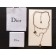 Hot Selling Christian Dior Vintage Brass Bee CD Motif Square Pendant Ladies Star Double Link Chain Necklace