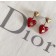 Hot Selling Dior Dioramour Red Heart Pendant Ladies Brass Drop Earrings 2018 Price E0934DMRLQ_D911