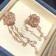 Piaget Rose Earrings With Pave Diamonds White Gol/Rose Gold