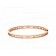 B.zero1 18kt Rose Gold Bangle Bracelet with Logo on the Spiral