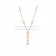 B.zero1 Rose Gold Necklace with White Ceramic and Pave Diamonds