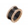 B.zero1 4-Band Ring Rose Gold and Black Ceramic with Pave Diamonds Along the Edges