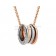 B.zero1 Labyrinth Necklace with Rose and White Gold Pendant Rose Gold Chain