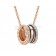 B.zero1 Labyrinth Necklace with Rose and White Gold Pendant Set with Pave Diamonds