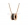 B.zero1 Necklace Pink Gold Black Ceramic with Pave Diamonds Pendant