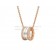 B.zero1 Necklace Pink Gold White Ceramic with Pave Diamonds Pendant