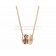 B.zero1 Necklace with Rose Gold Chain and Pendant in Rose Gold and Cermet