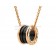 B.zero1 Pendant with Black Ceramic Rose Gold Chain