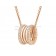 B.zero1 Pendant with Chain in Rose Gold with Pave Diamonds on the Edges