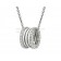 B.zero1 Pendant with Chain in White Gold with Pave Diamonds on the Edges
