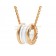 B.zero1 Pendant with White Ceramic Rose Gold Chain