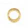 2020 New B.zero1 Rock 4-Band Ring in 18kt Yellow Gold with Studded Spiral and Pave Diamonds on the Edges