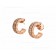 B.zero1 Rock Earrings with 18kt Rose Gold Pendant with Studded Spiral Black Ceramic Inserts on the Edges