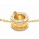 B.zero1 Rock Necklace with 18kt Yellow Gold Pendant with Studded Spiral Pave Diamonds on the Edges