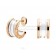 B.zero1 Rose Gold Earrings with White Ceramic