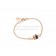 B.zero1 Soft Bracelet in Rose Gold with Rose Gold and Black Ceramic Pendant