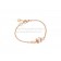 B.zero1 Soft Bracelet in Rose Gold with Rose Gold and White Ceramic Pendant
