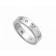 Band Ring in White Gold with 7 Diamonds