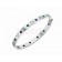 Bangle Bracelet White Gold with 6 Blue Sapphires and 6 Tsavorites