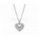 Cheap Cuore Pendant in White Gold with Pave Diamonds
