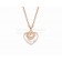 Cuore Pendant with Chain in Rose Gold with Mother of Pearl
