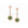 Earrings Pink Gold with Jadeite Jade and Diamonds