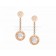 Cheap Earrings Rose Gold with Mother of Pearl and Diamonds