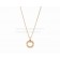 Cheap necklace Pink Gold with Diamond and Chain