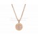 necklace Pink Gold with Green Jade and Pave Diamonds