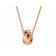 necklace with Pendant in Rose Gold with 5 Diamond