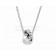 Cheap necklace with Pendant in White Gold with 5 Diamond