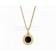 necklace Yellow Gold Chain with Onyx