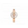 Openwork 18K Rose Gold Ring With Mother-of-pearl Elements and a Round Brilliant-cut Diamond