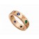 Ring in Pink Gold with Blue Sapphires and Tsavorite
